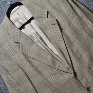 Boss Hugo Boss Corleone Men Size 40S Linen Two Button Sport Coat Windowpane